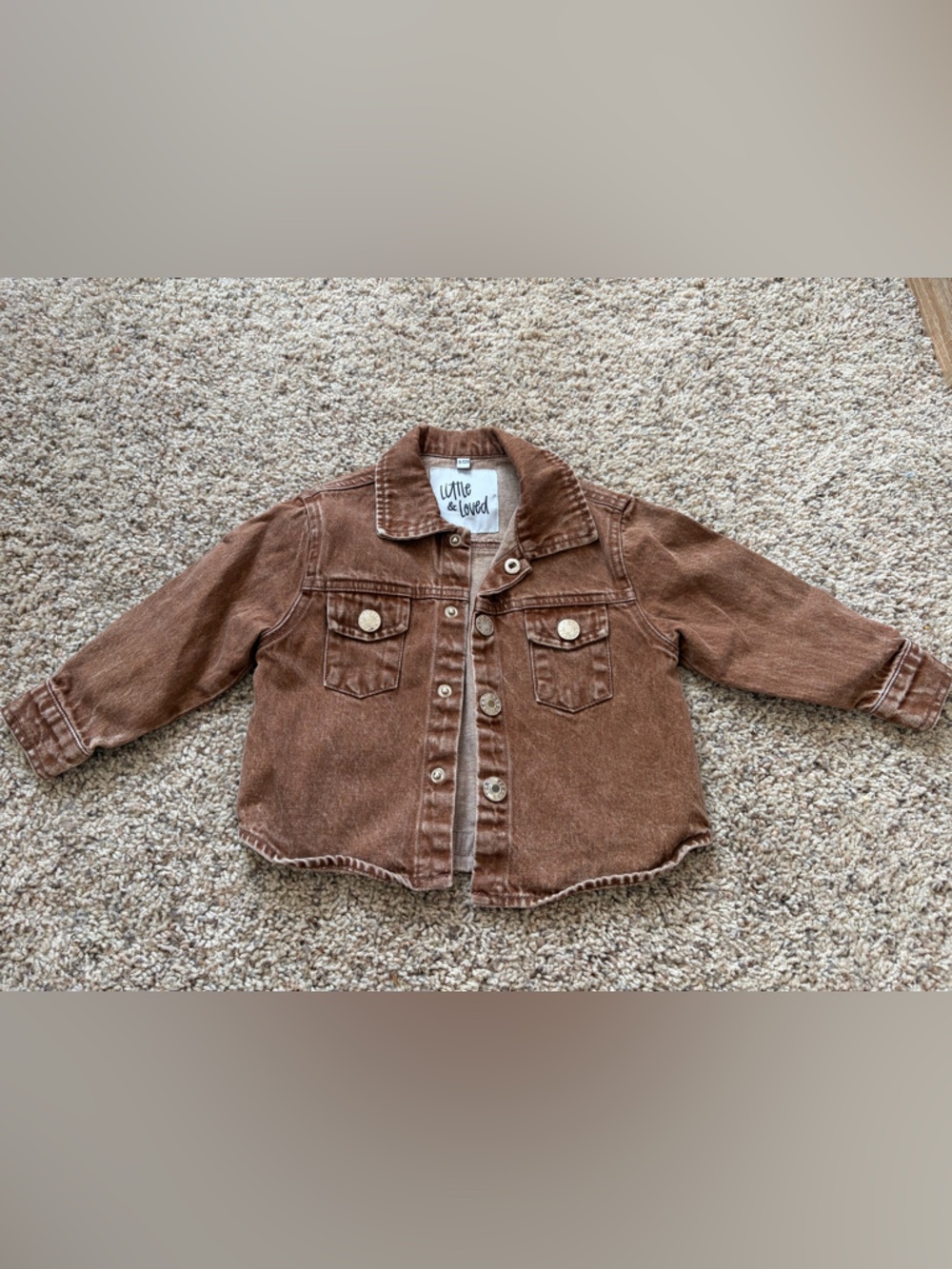Brown Kids' Denim Jacket